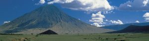 Mount Ol Doinyo Lengai and lake Natron  