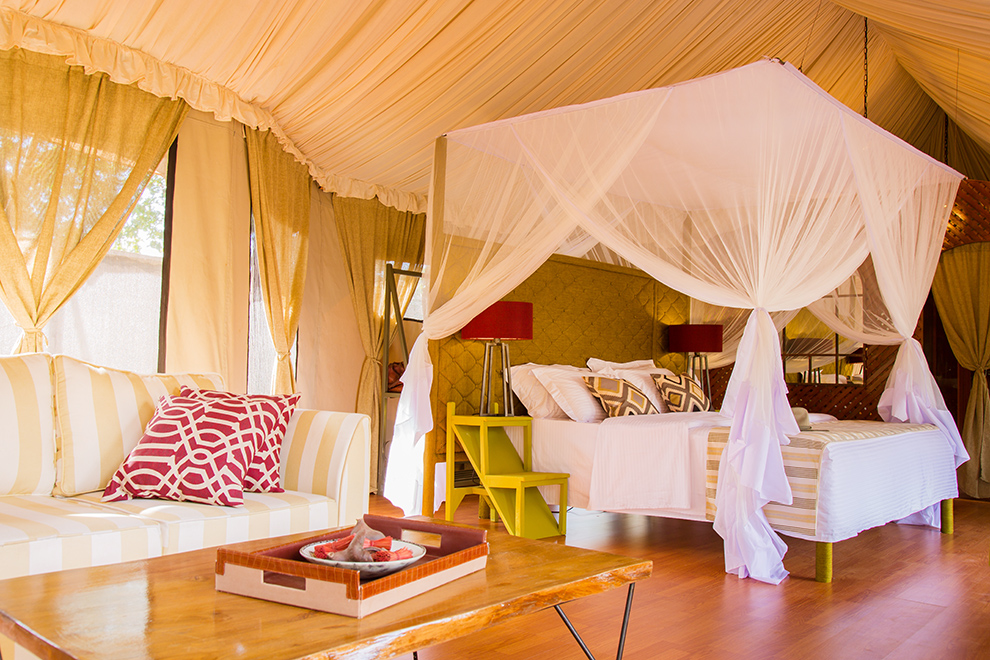 Luxury tented camp with private plunge pool overlooking the Serengeti on a Meru Slopes Tanzania safari